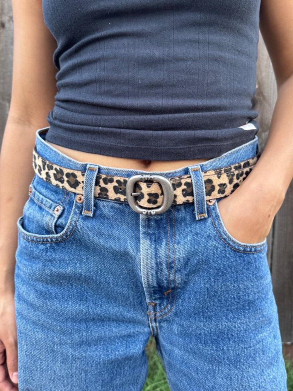 Classic Cheetah Print Belt Vintage Y2K